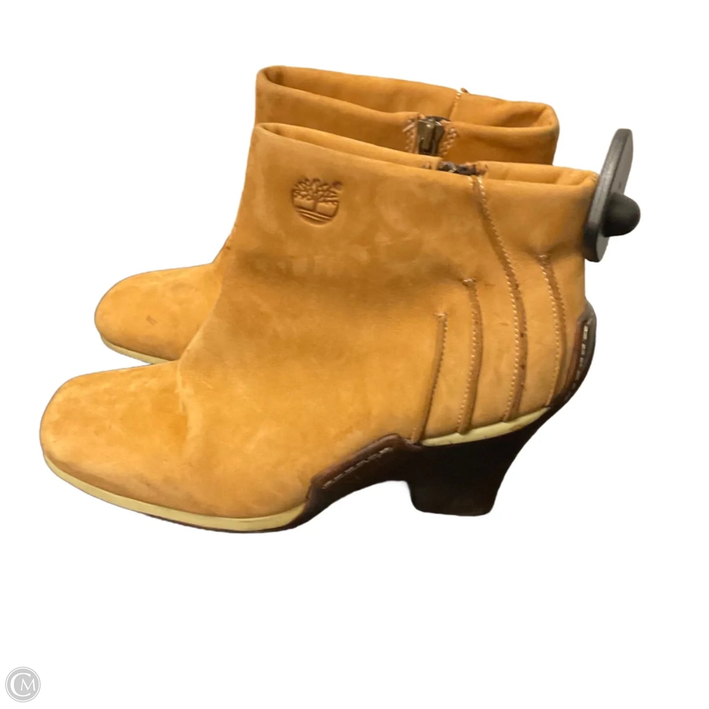 Boots Ankle Heels By Timberland In Tan, Size: 8.5