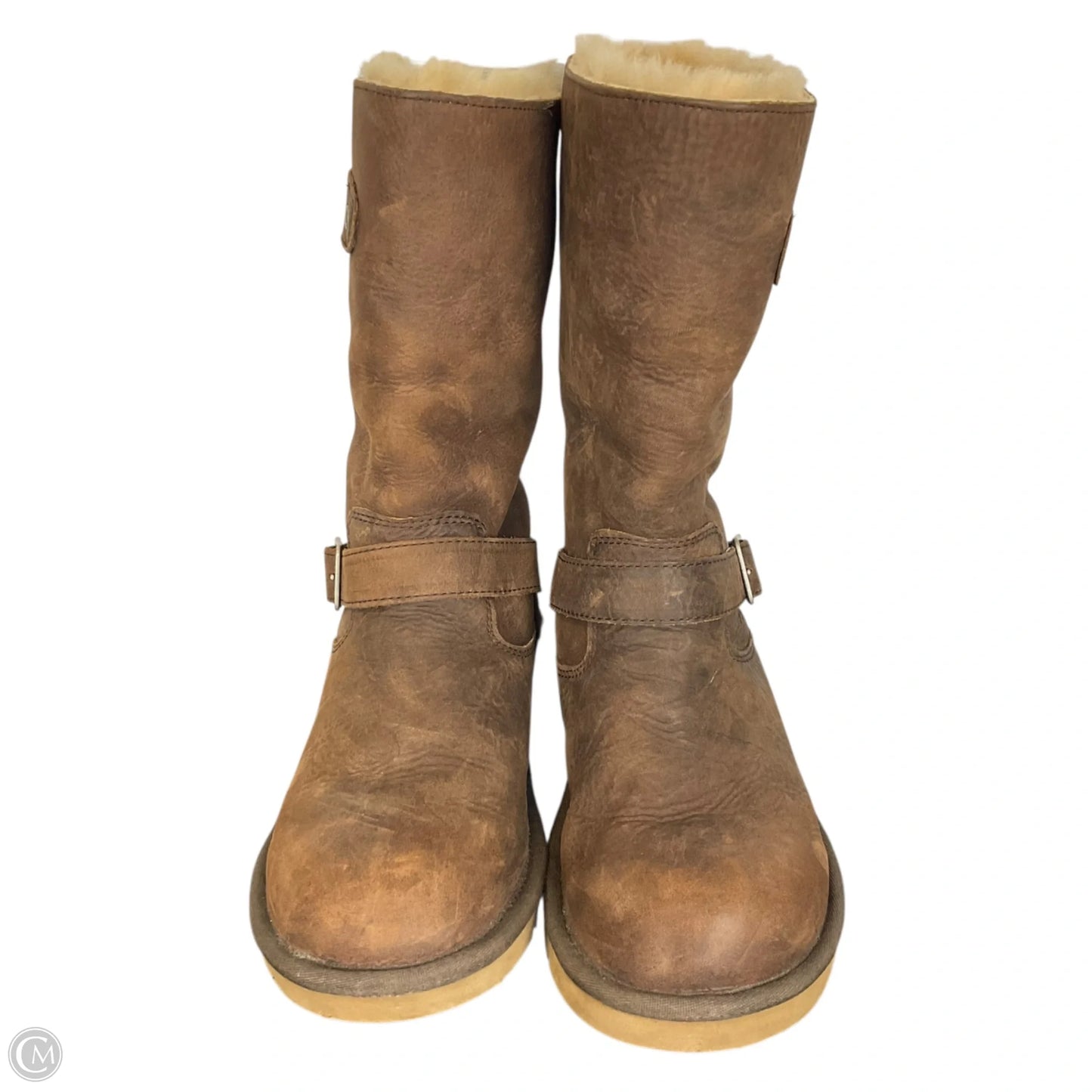 Boots Designer By Ugg In Brown, Size: 8