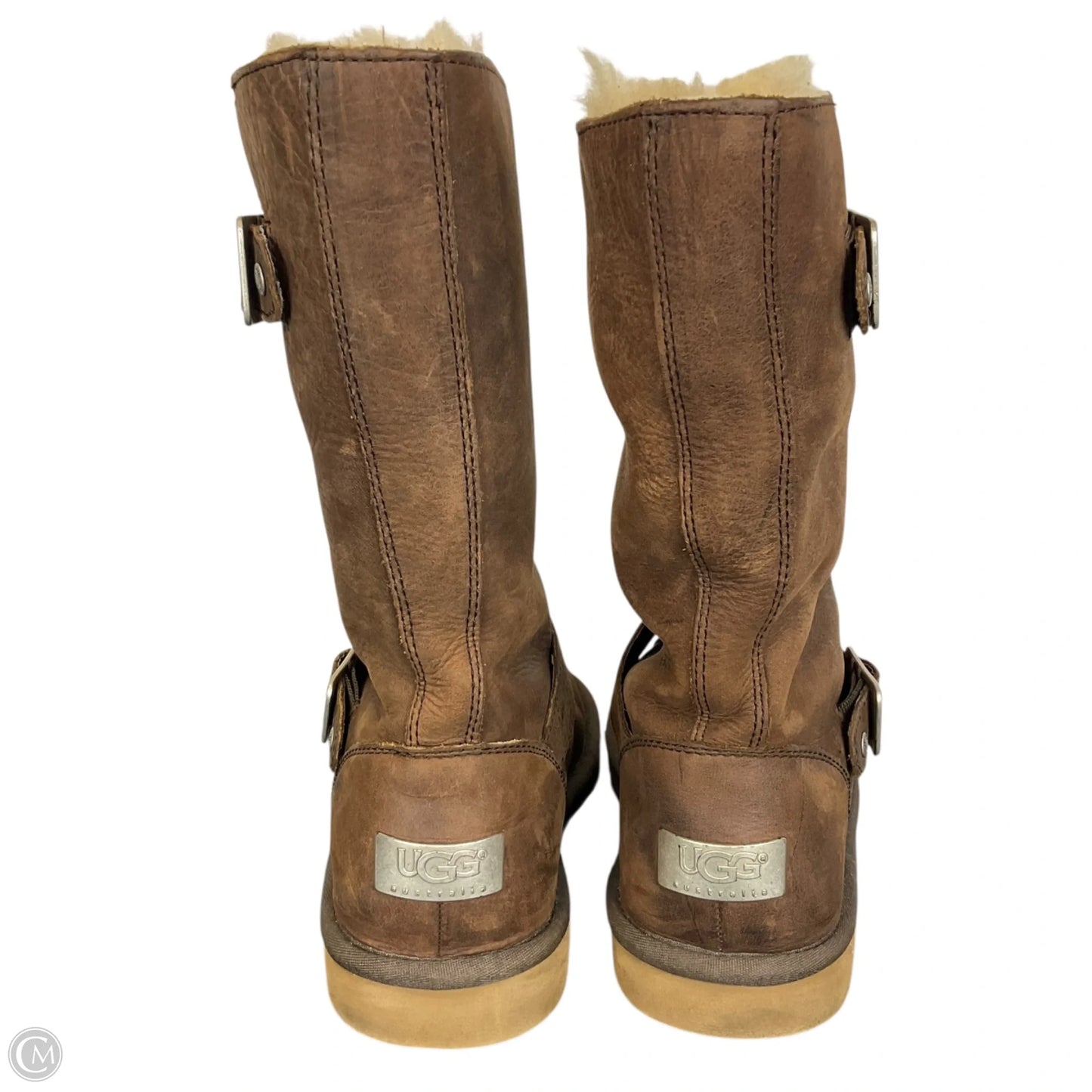 Boots Designer By Ugg In Brown, Size: 8