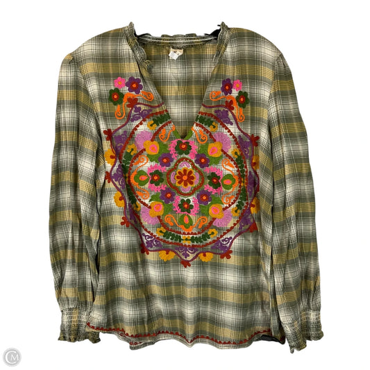 Top Long Sleeve By Ivy Jane In Green, Size: M