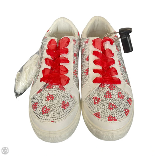Shoes Sneakers By Cato In Red & White, Size: 8