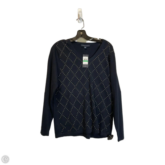 Top Long Sleeve By Tommy Hilfiger In Navy, Size: L