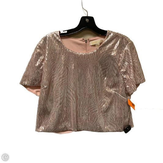 Top Short Sleeve By Michael By Michael Kors In Pink, Size: Xl