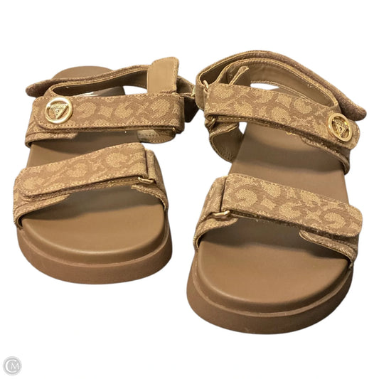 Sandals Flats By Guess In Brown, Size: 8