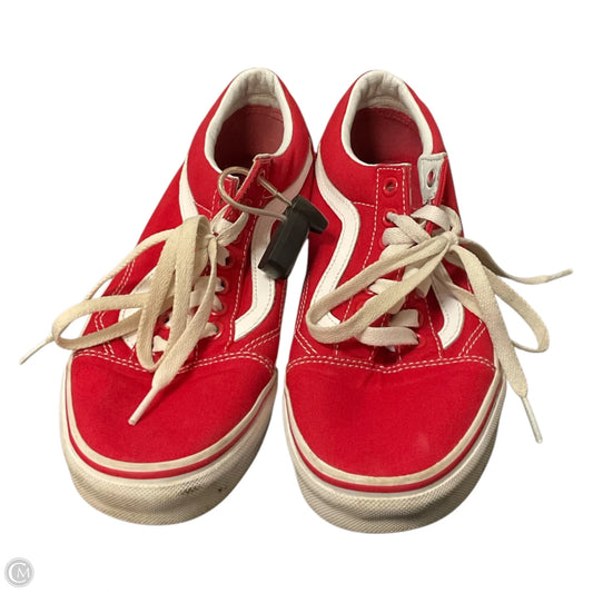 Shoes Sneakers By Vans In Red, Size: 8
