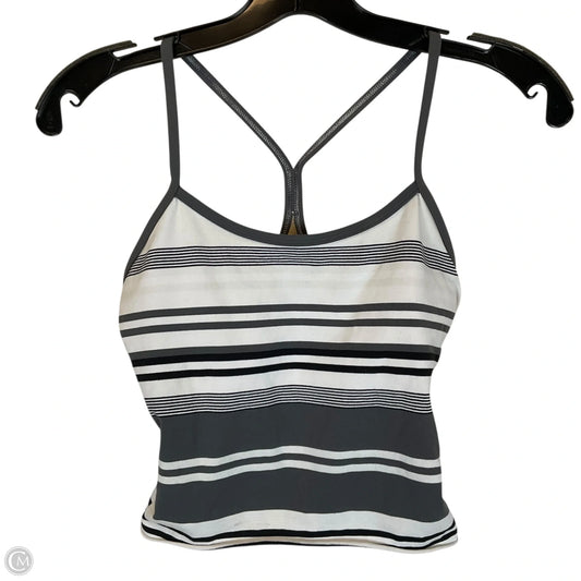 Athletic Tank Top By Lululemon In Grey & White, Size: 2