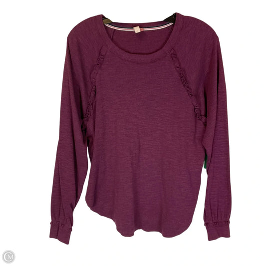Top Long Sleeve By Pilcro In Purple, Size: S