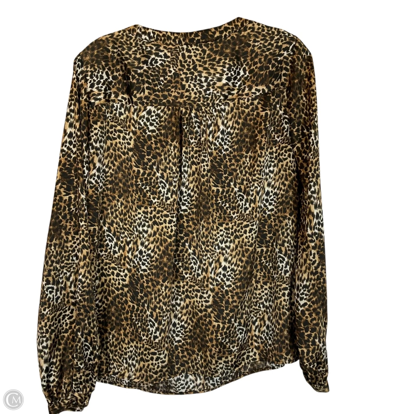 Top Long Sleeve By Michael By Michael Kors In Animal Print, Size: S