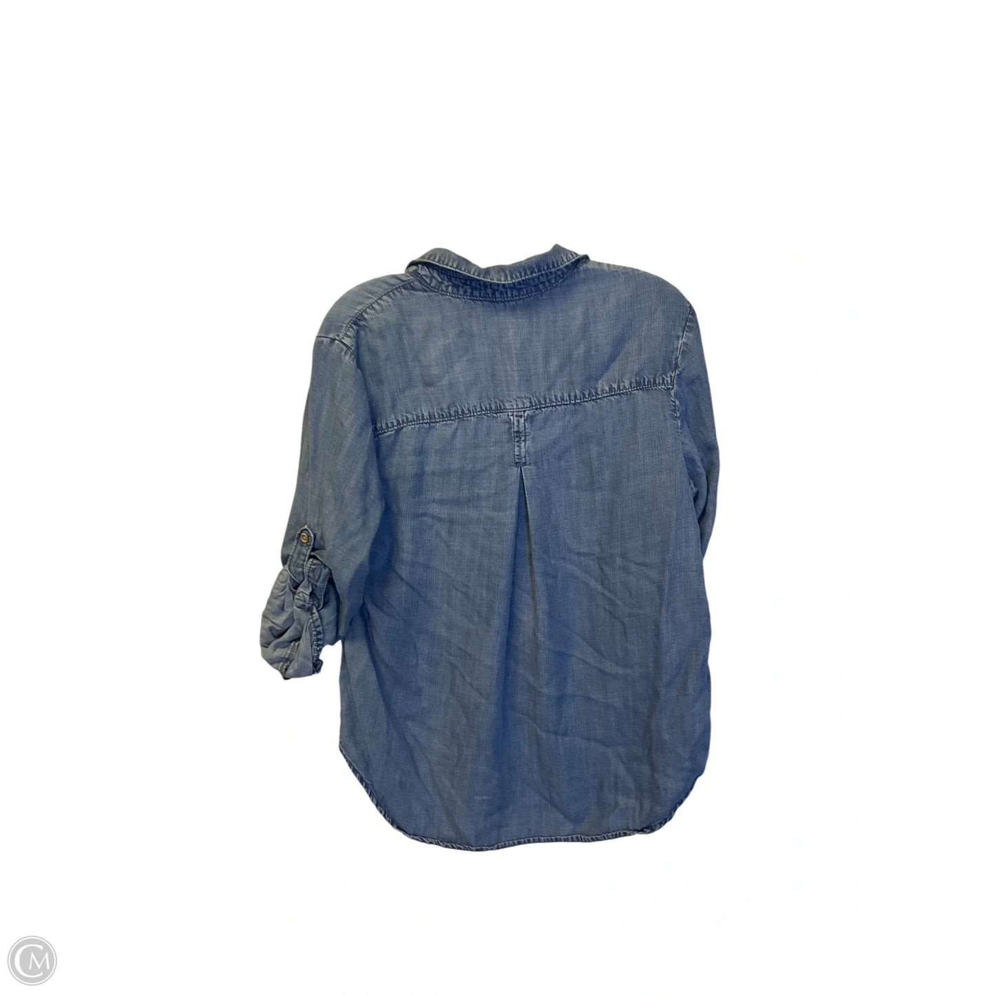 Top 3/4 Sleeve By Cloth & Stone In Blue Denim, Size: L