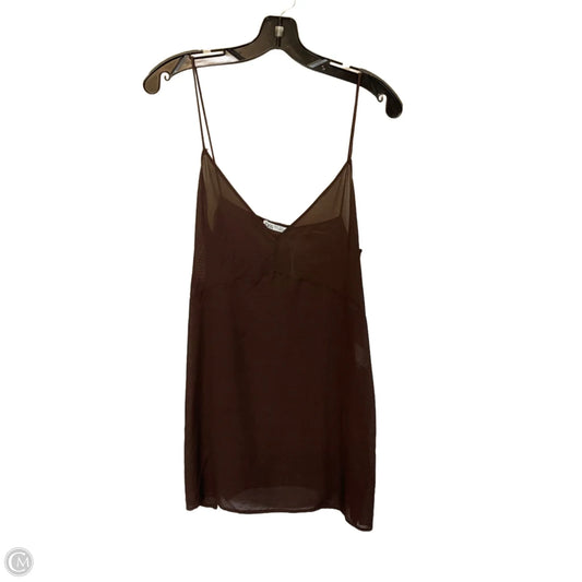 Top Sleeveless By Zara In Brown, Size: S