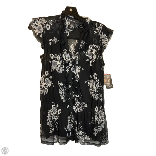 Top Sleeveless By International Concepts In Black, Size: S