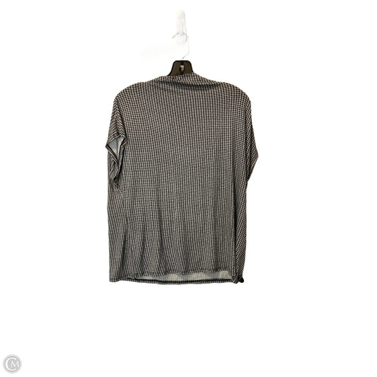 Top Short Sleeve By Tahari In Black & White, Size: L