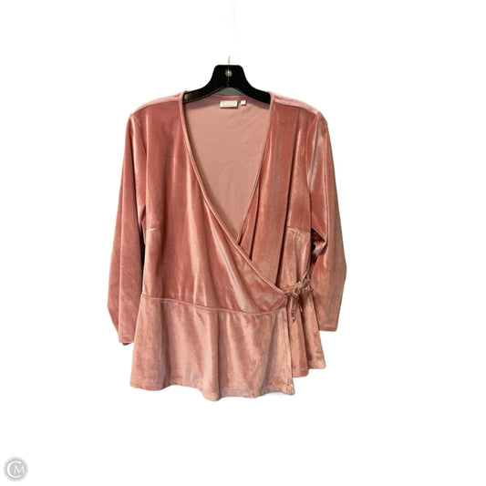 Top 3/4 Sleeve By Spartina In Pink, Size: L