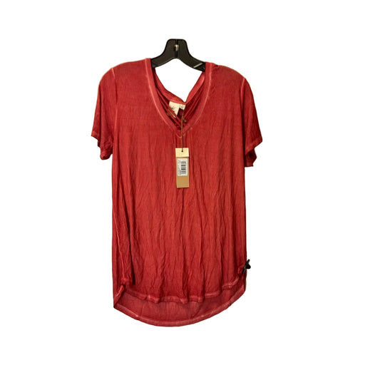 Top Short Sleeve By White Crow In Red, Size: L