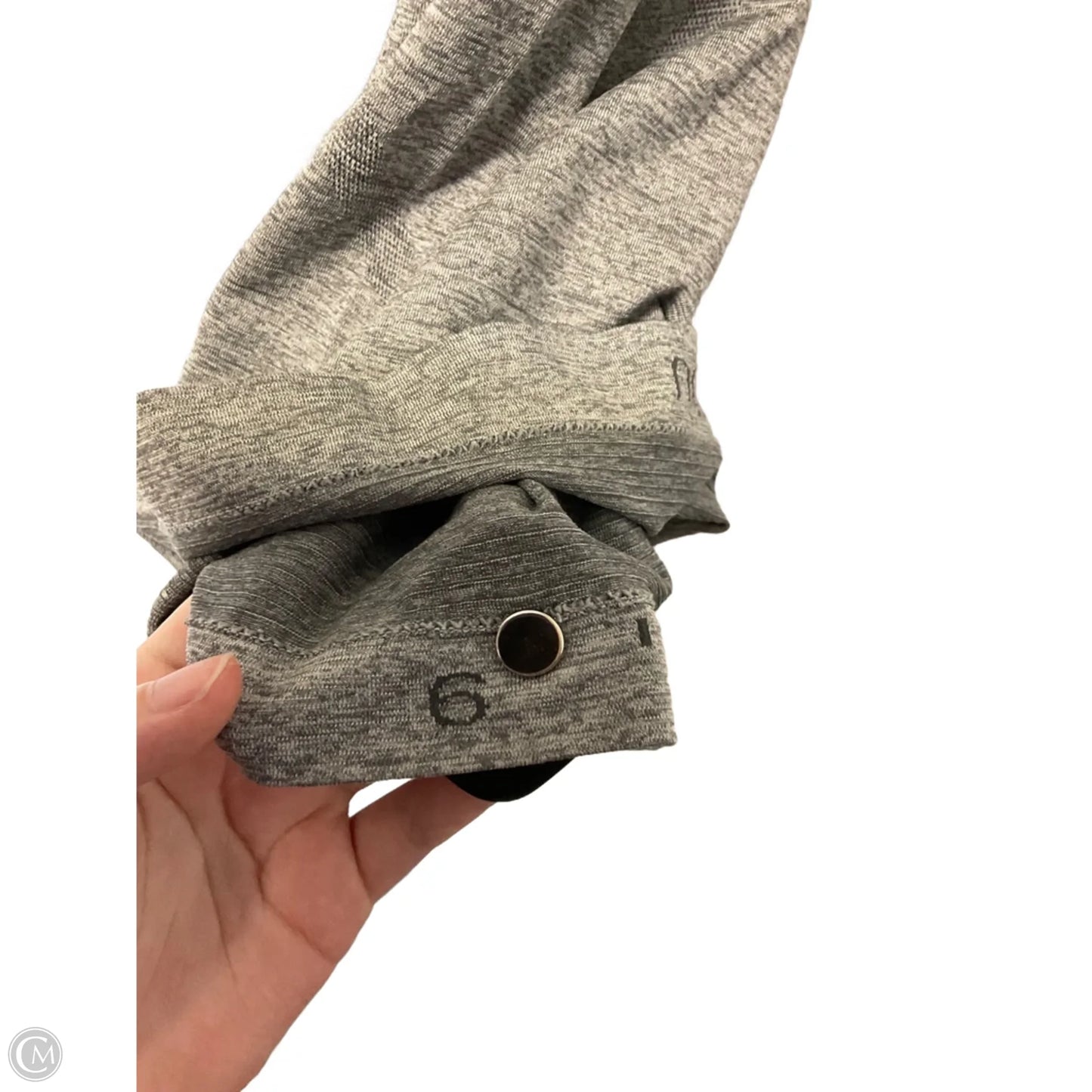 Top Short Sleeve By Lululemon In Grey, Size: S