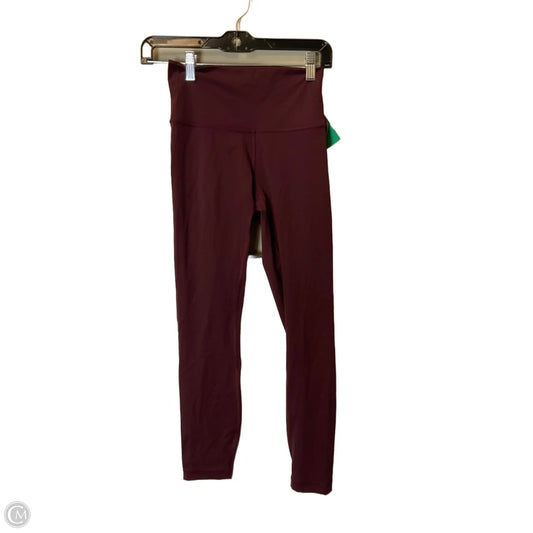 Athletic Leggings By Lululemon In Maroon, Size: Xs