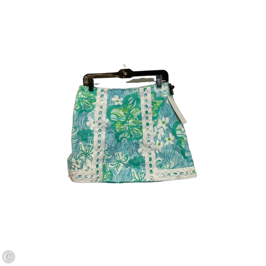 Skort Designer By Lilly Pulitzer In Blue & Green, Size: 4