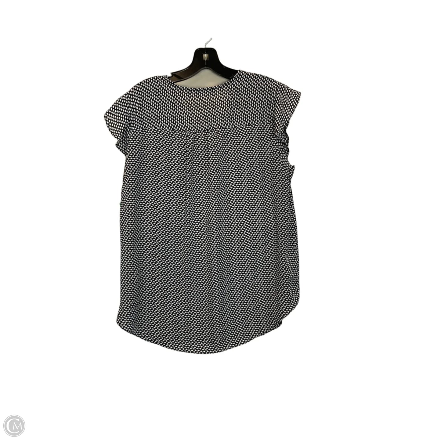 Top Sleeveless By Chaus In Black & White, Size: M