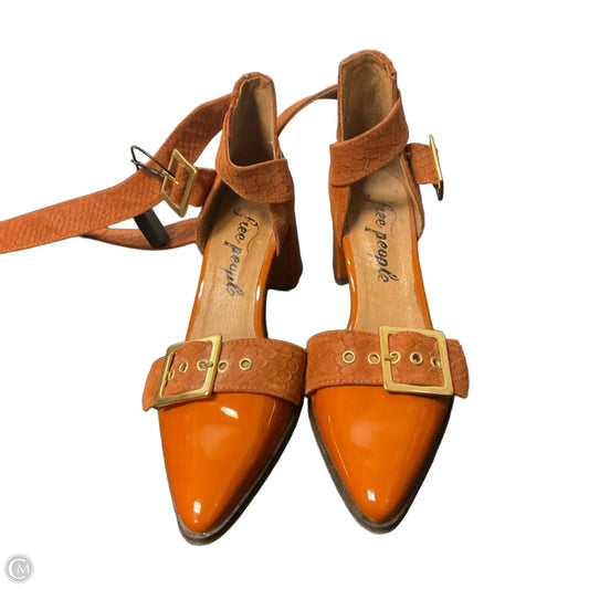 Shoes Heels Block By Free People In Orange, Size: 6.5