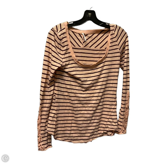 Top Long Sleeve By Free People In Striped Pattern, Size: S