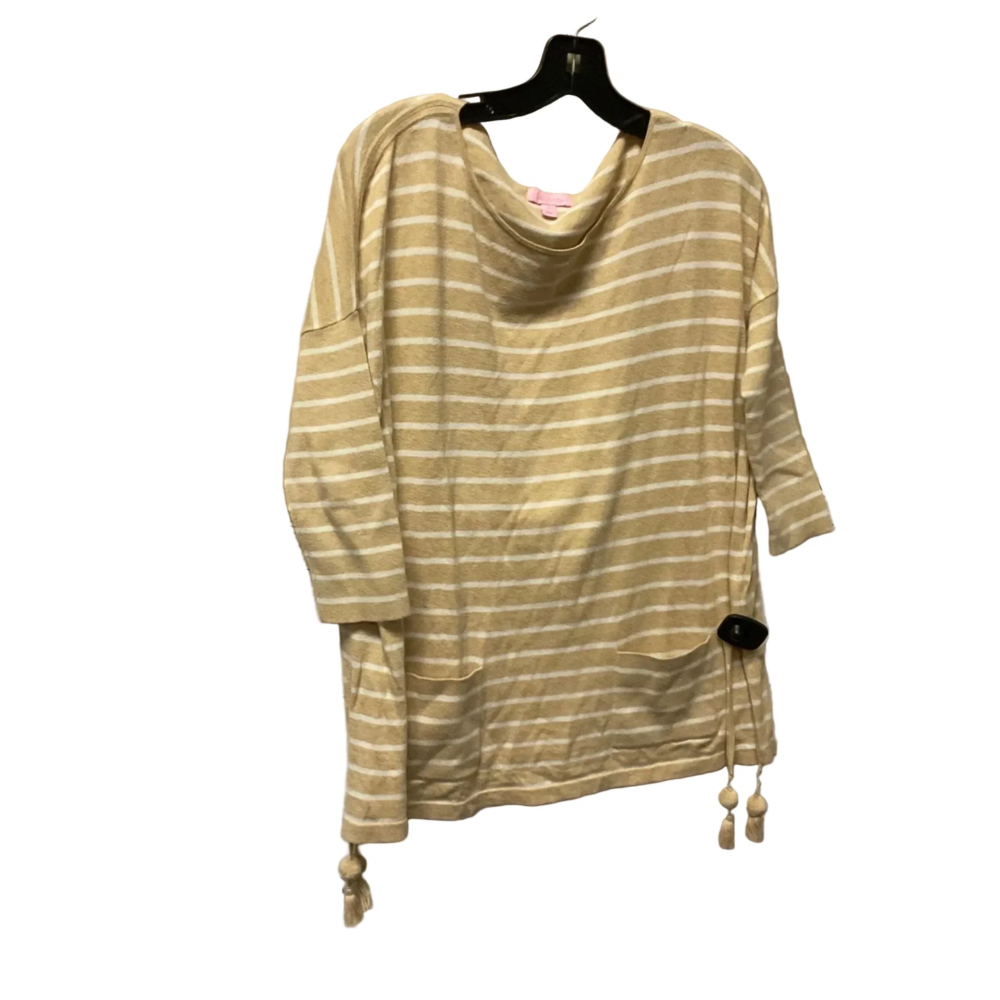 Top Long Sleeve Designer By Lilly Pulitzer In Tan, Size: S