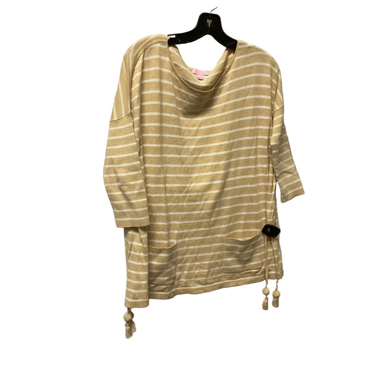 Top Long Sleeve Designer By Lilly Pulitzer In Tan, Size: S