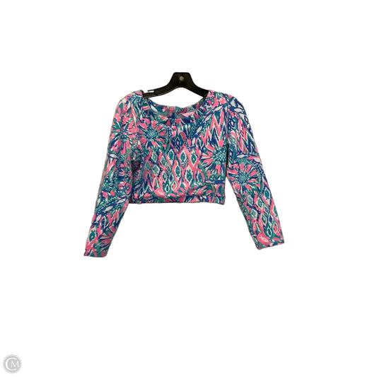 Top Long Sleeve Designer By Lilly Pulitzer In Blue, Size: M