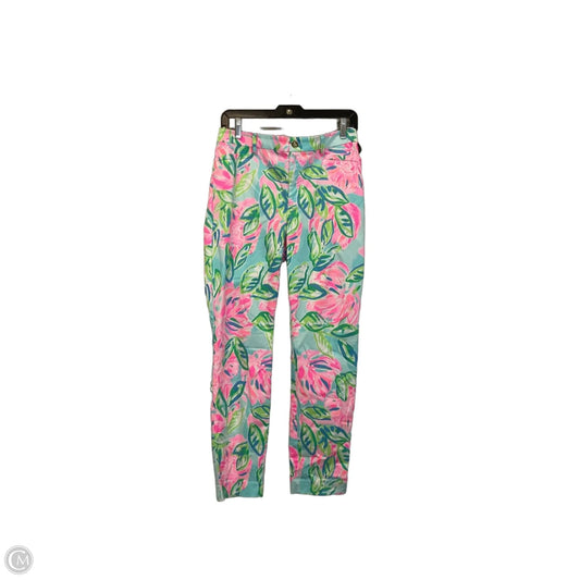 Pants Designer By Lilly Pulitzer In Blue & Green, Size: 8