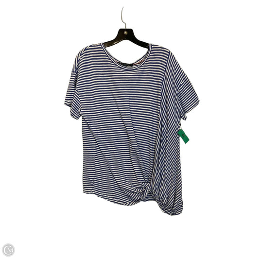 Top Short Sleeve By Tommy Hilfiger In Striped Pattern, Size: L