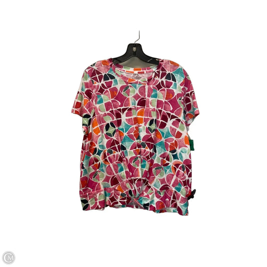 Top Short Sleeve By Wonderly In Multi-colored, Size: L