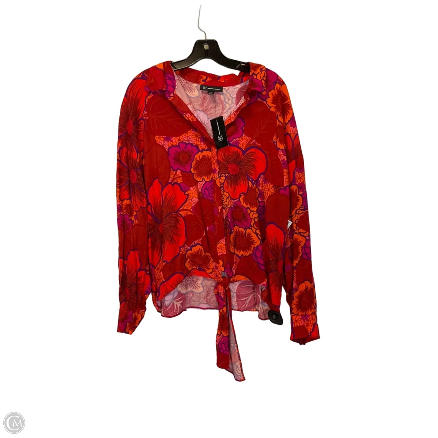 Top Long Sleeve By Inc In Floral Print, Size: Xl