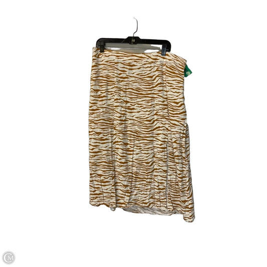 Skirt Midi By Ava & Viv In White & Yellow, Size: Xl