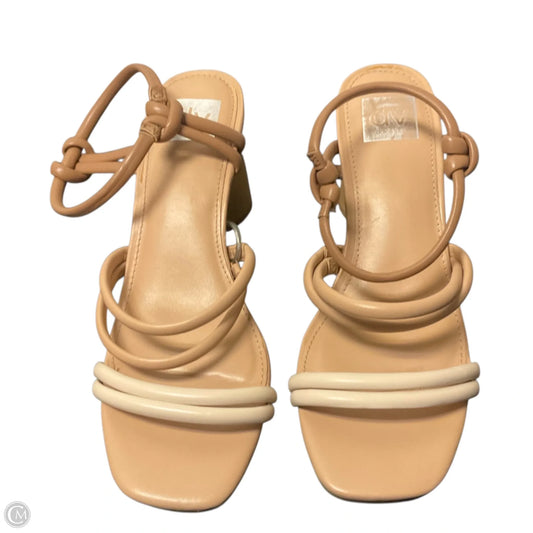 Sandals Heels Block By Dolce Vita In Tan, Size: 9.5