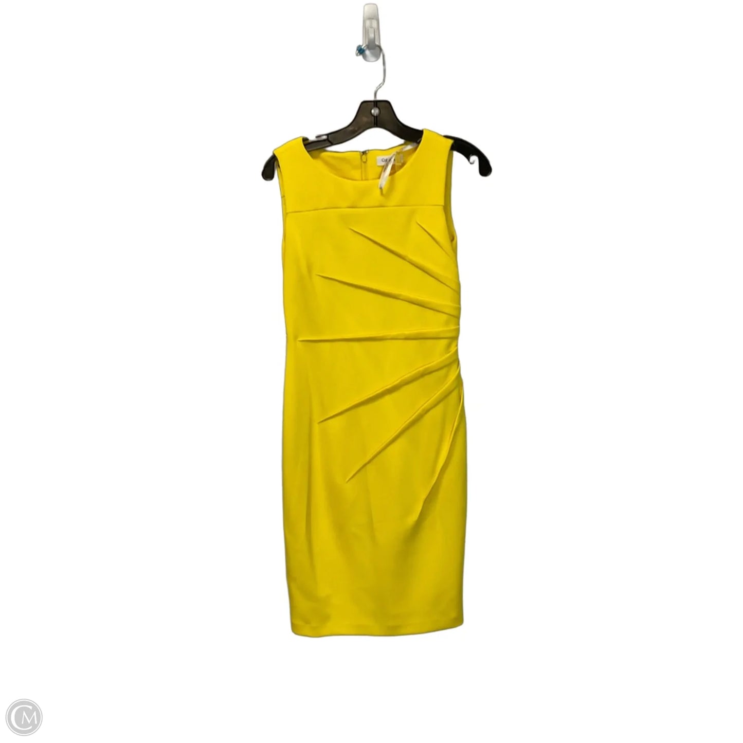 Dress Work By Calvin Klein In Yellow, Size: 4