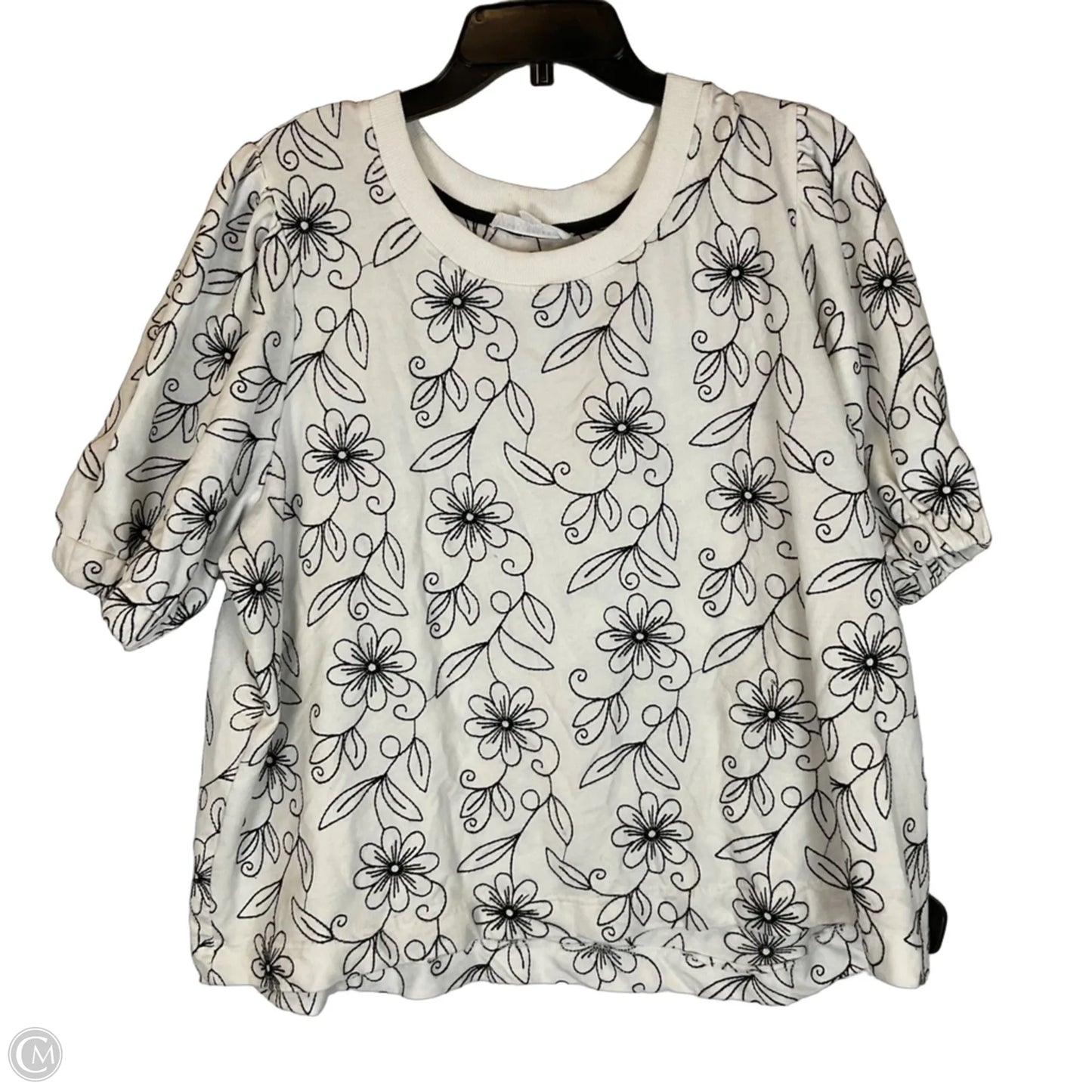 Top Short Sleeve By Jane And Delancey In White, Size: 2x