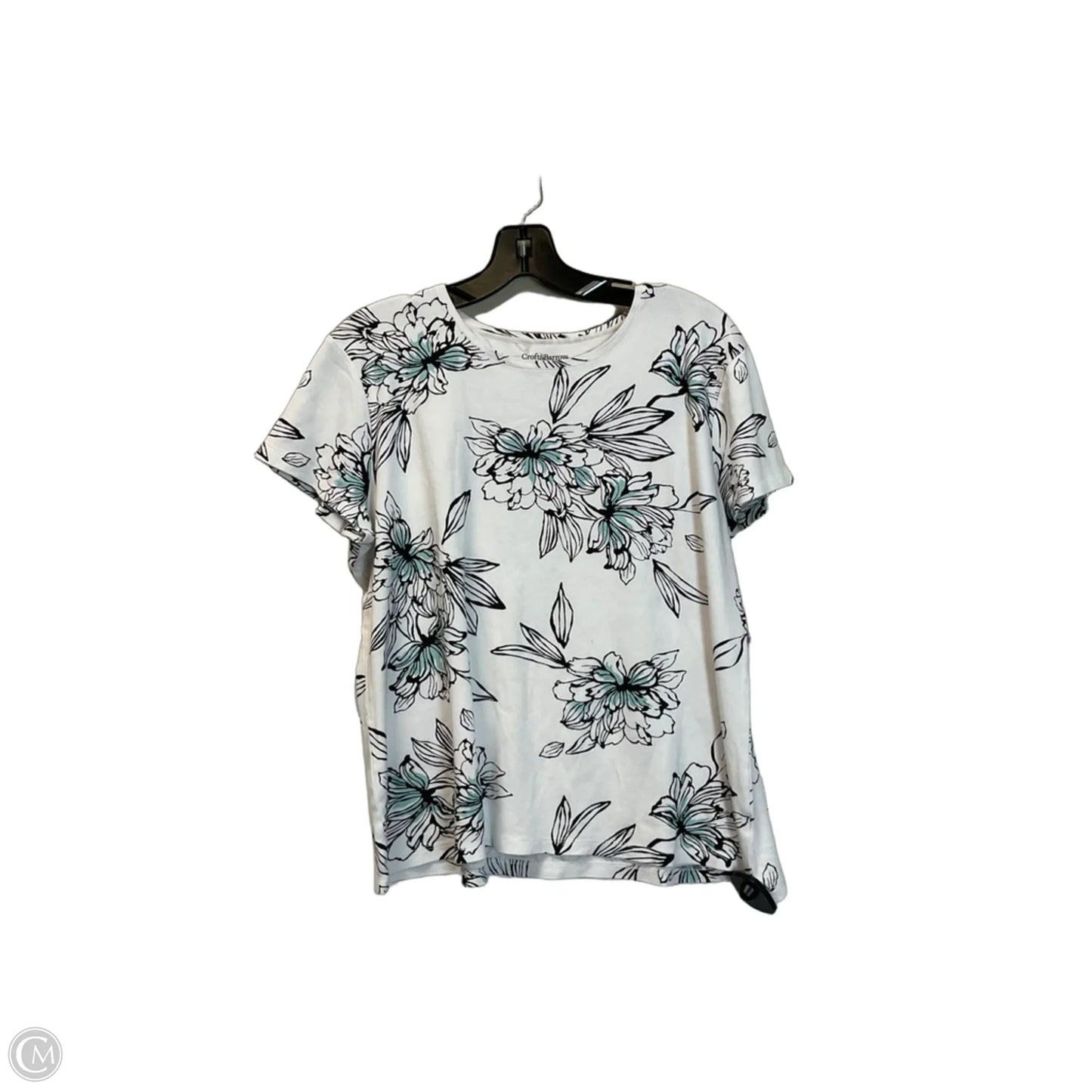 Top Short Sleeve By Croft And Barrow In White, Size: Xl