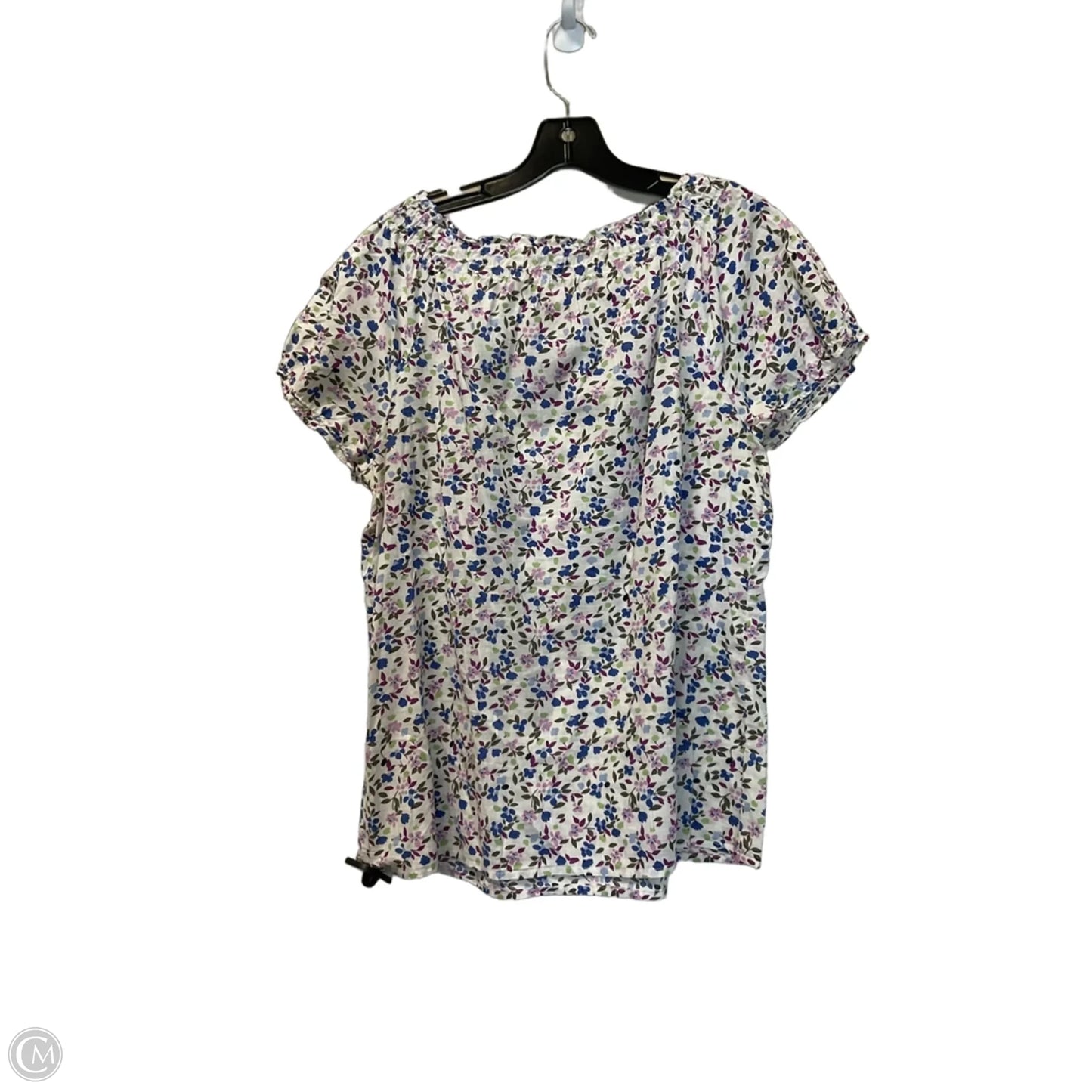 Top Short Sleeve By Merona In Floral Print, Size: L