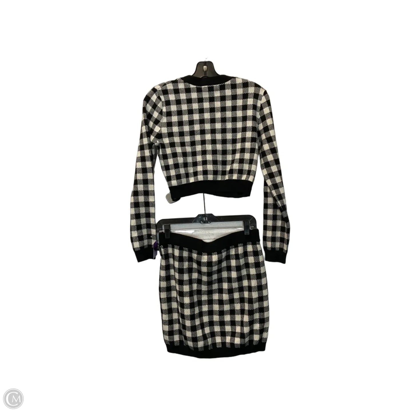 Skirt Set 2pc By Clothes Mentor In Black & White, Size: L