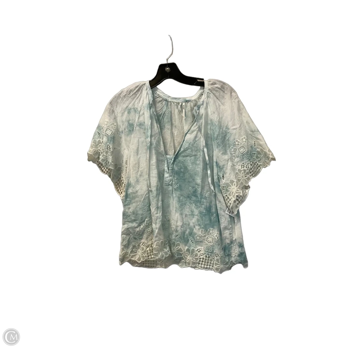 Top Short Sleeve By Anthropologie In Blue, Size: Xs