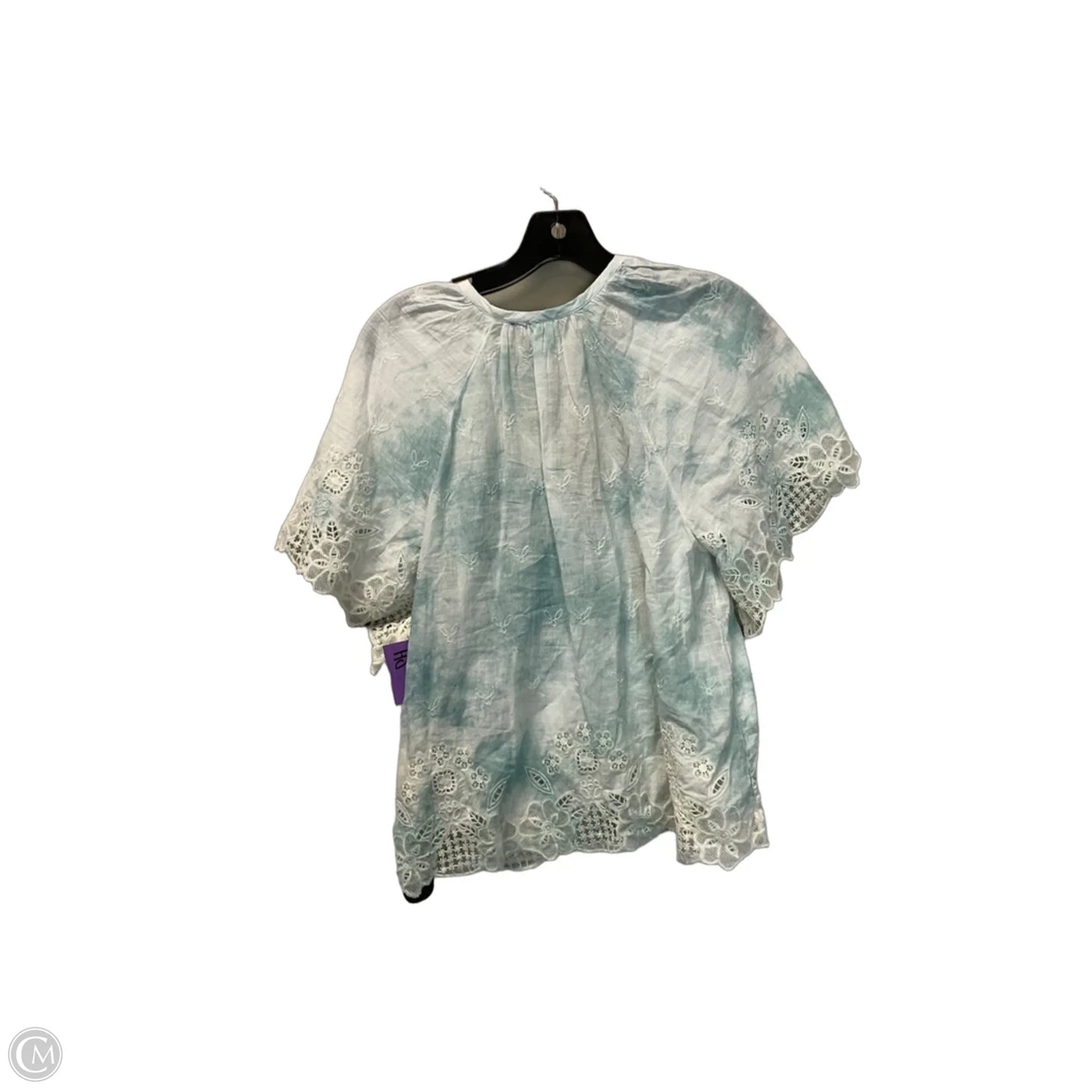 Top Short Sleeve By Anthropologie In Blue, Size: Xs