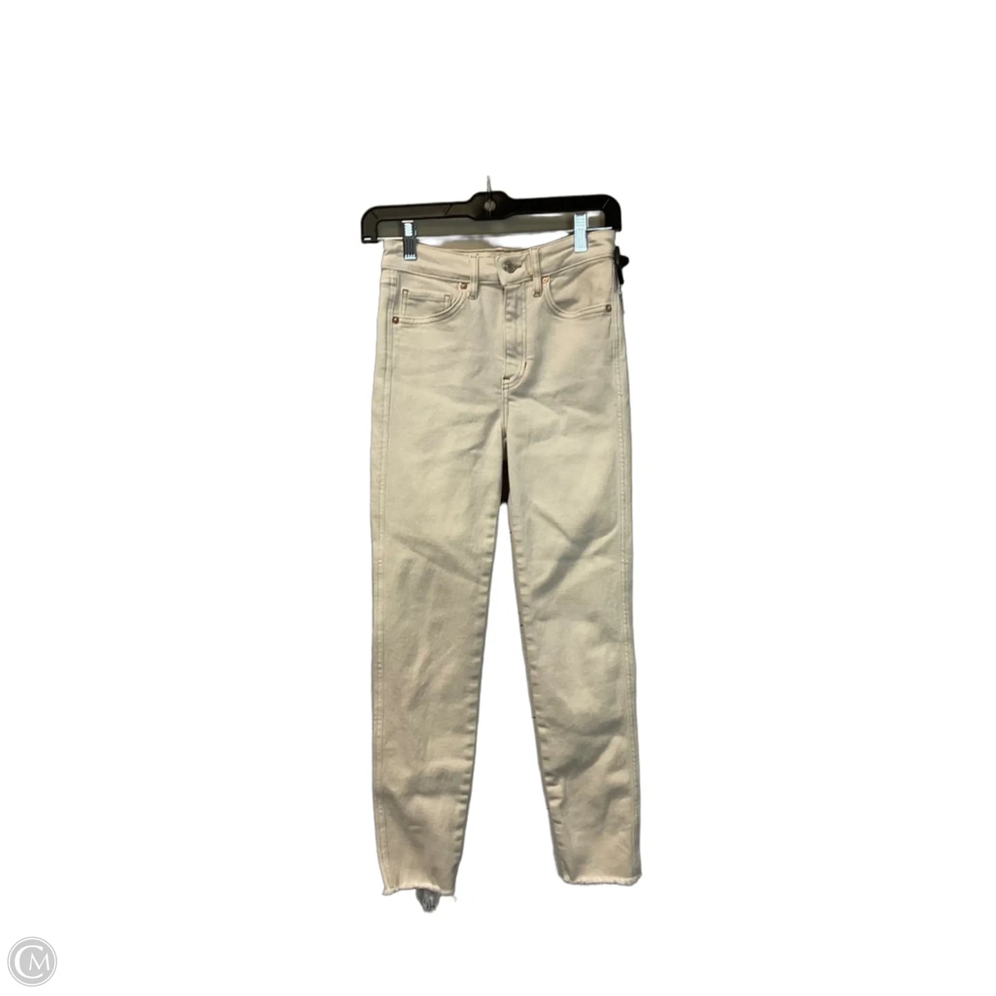 Jeans Skinny By We The Free In Cream Denim, Size: 4