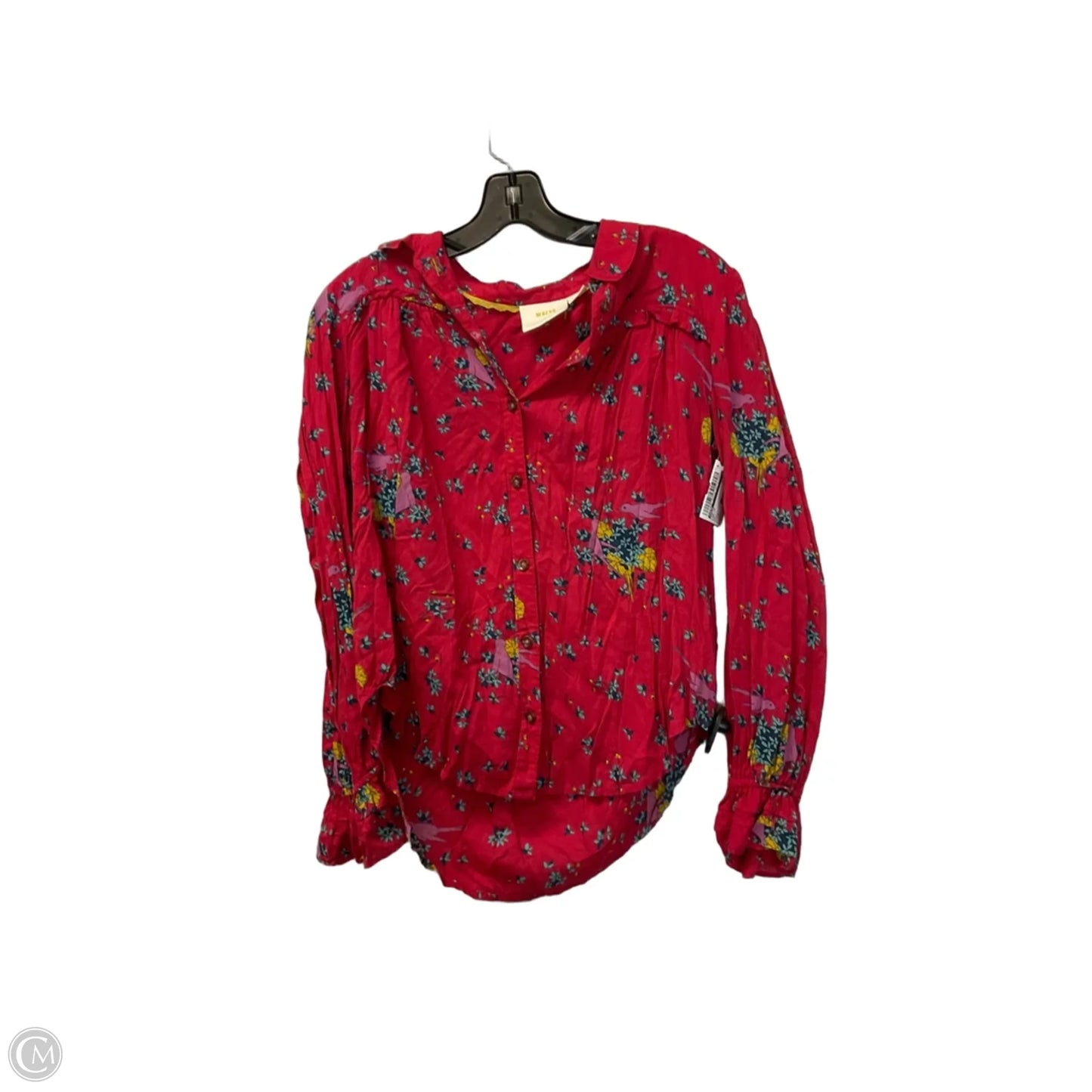 Top Long Sleeve By Maeve In Red, Size: 4
