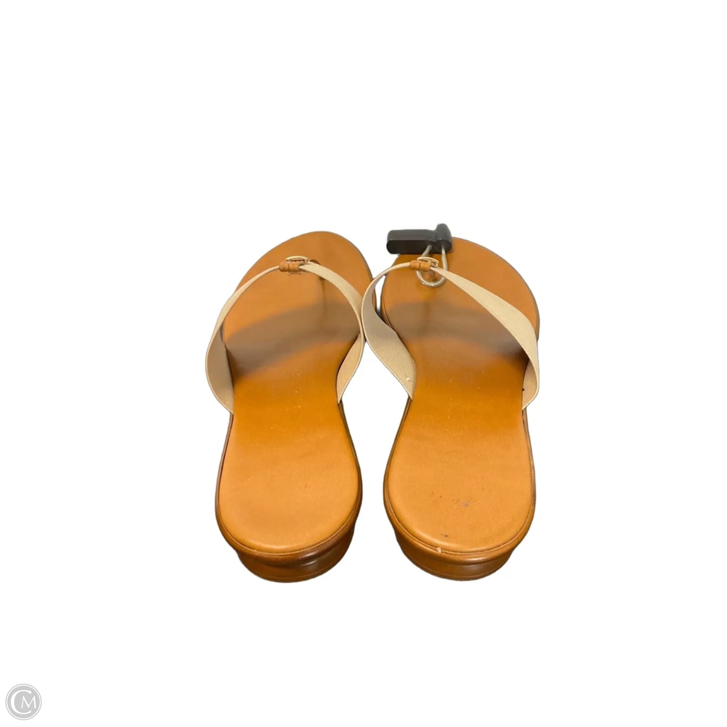 Sandals Flats By Italian Shoemakers In Taupe, Size: 9