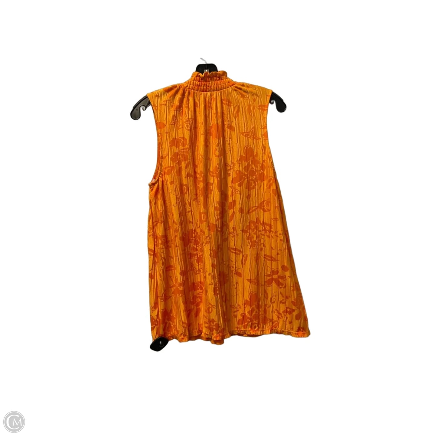 Top Sleeveless By Cato In Orange, Size: L