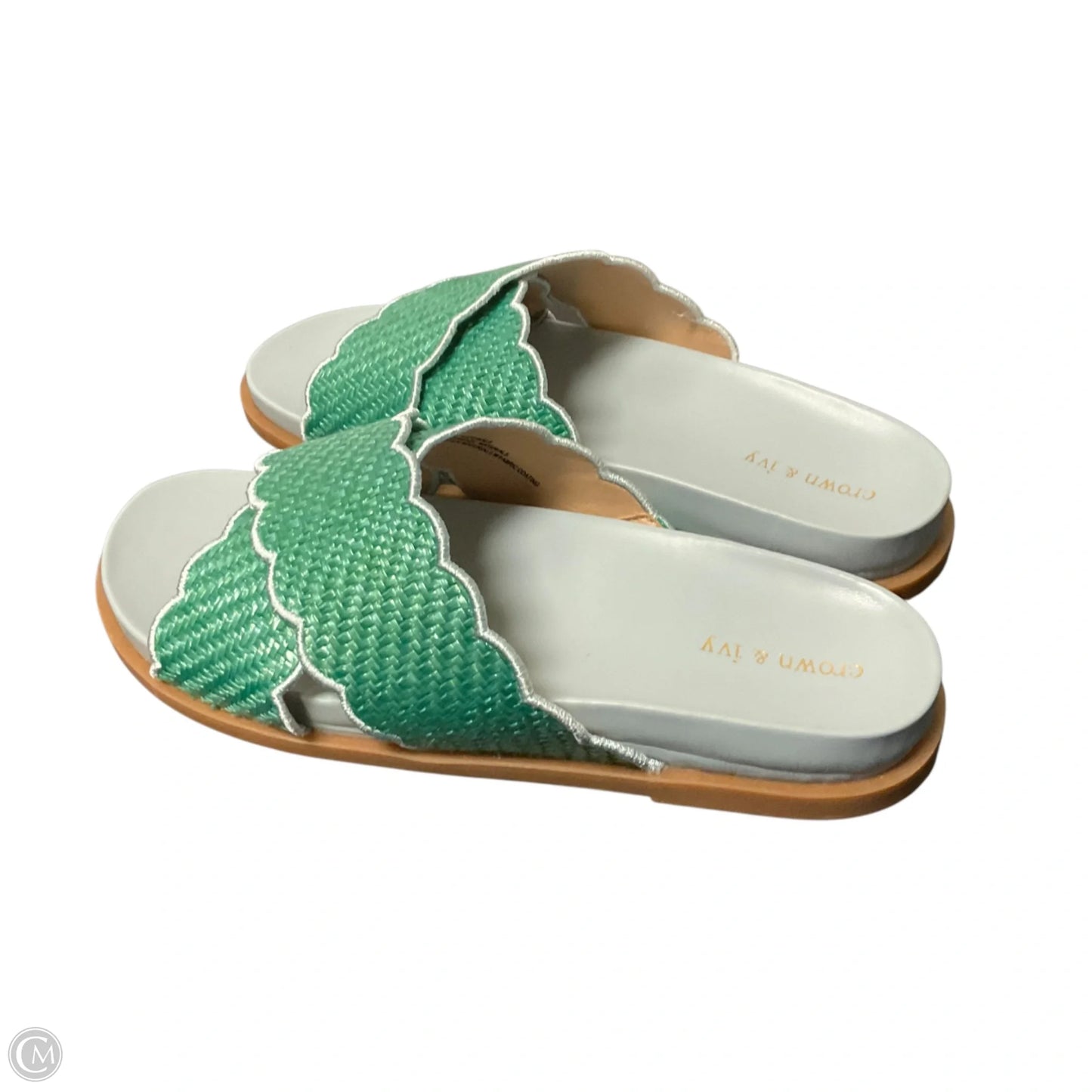 Sandals Flats By Crown And Ivy In Blue & Green, Size: 8.5
