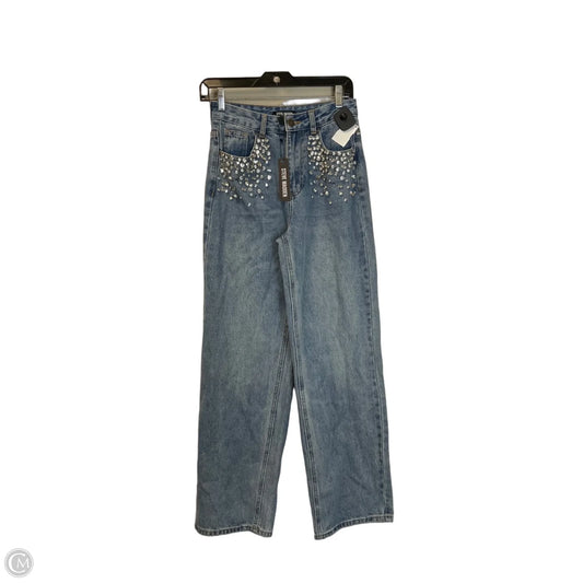Jeans Straight By Steve Madden In Blue Denim, Size: 4