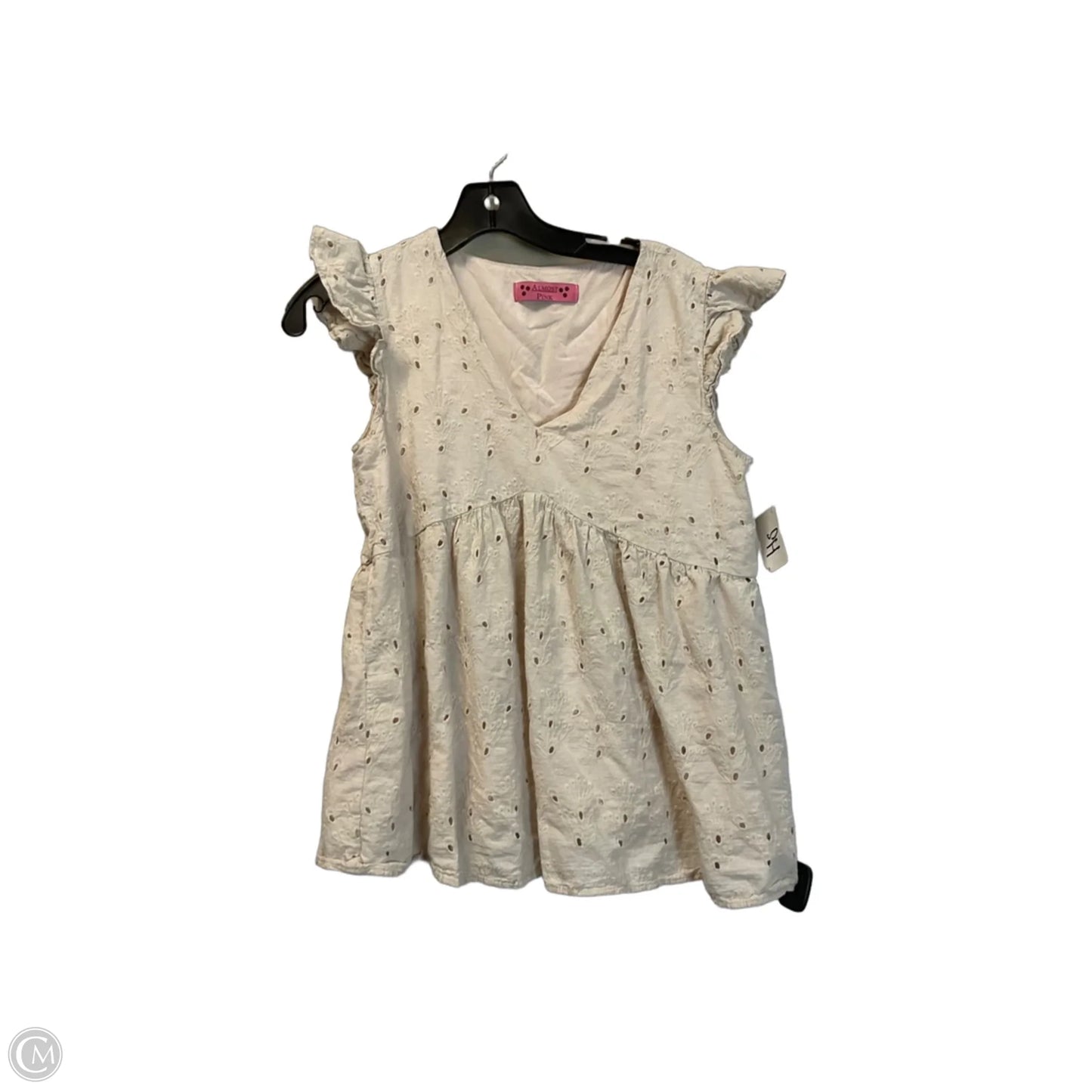 Top Sleeveless By Almost Pink In Taupe, Size: M