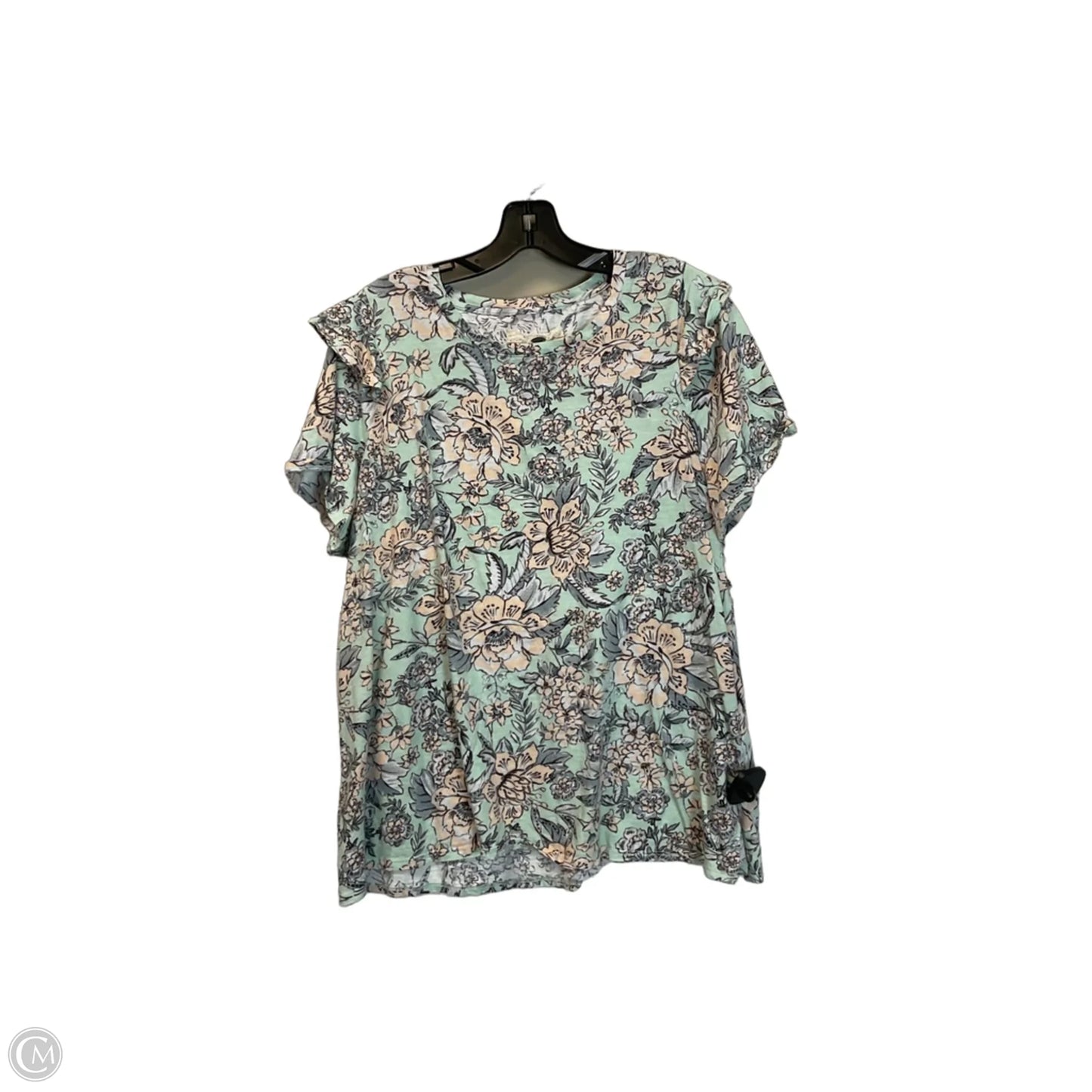 Top Short Sleeve By Cupio In Green, Size: 2x