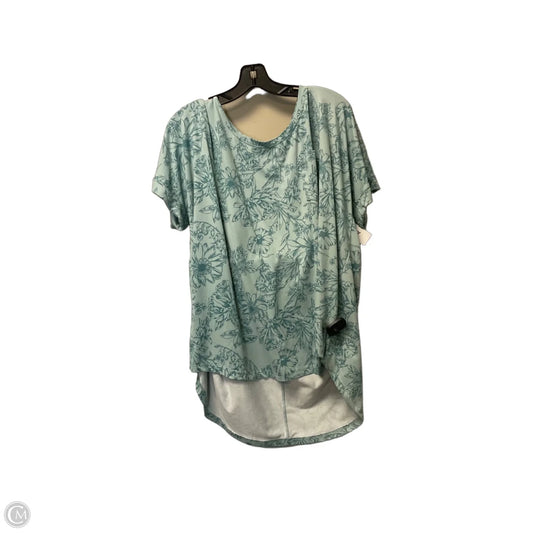 Top Short Sleeve By Wonderly In Blue, Size: 2x