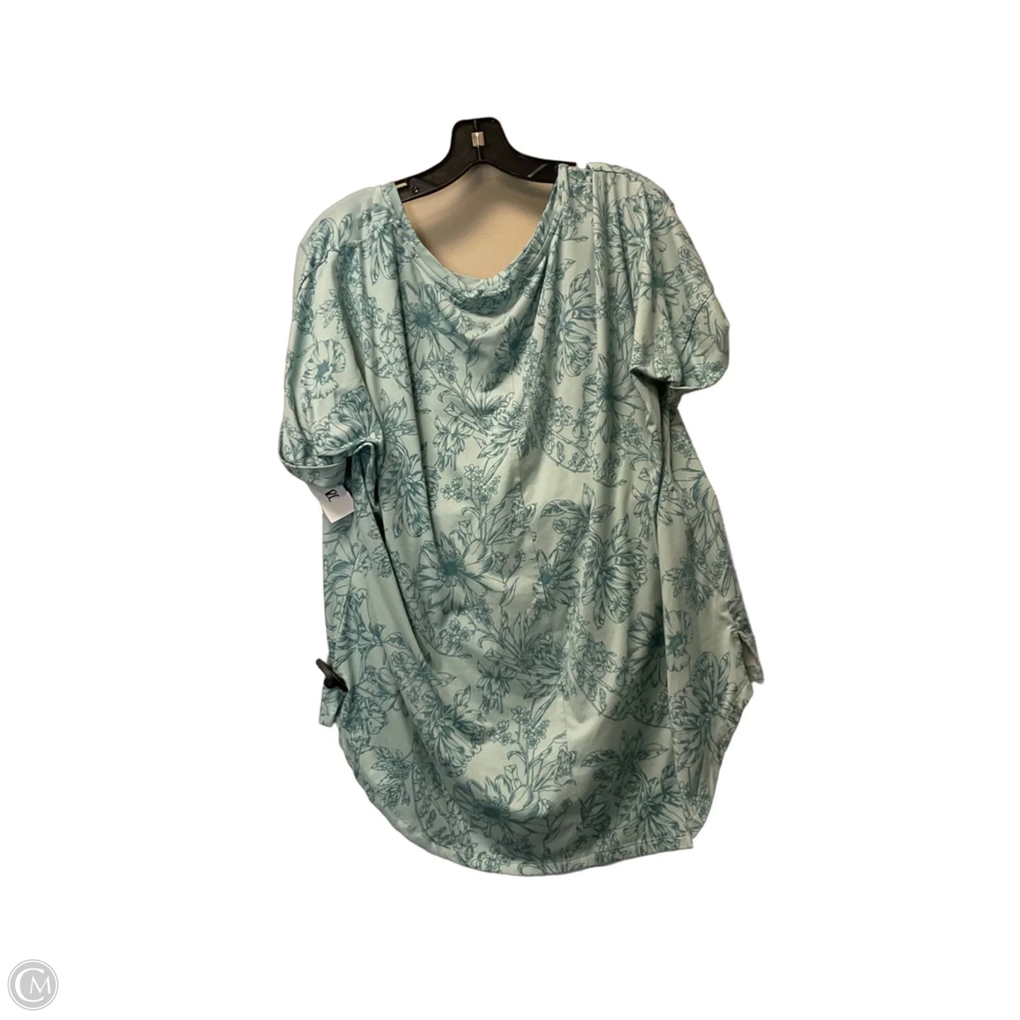 Top Short Sleeve By Wonderly In Blue, Size: 2x